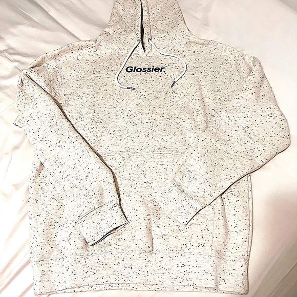 Limited Edition Glossier, Terrazzo Heather Grey Hoodie Size: M Rare & SOLD OUT! - Picture 1 of 8